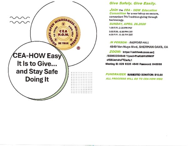 Workshop: Secure, Convenient 7th Tradition Giving Through Technology flyer